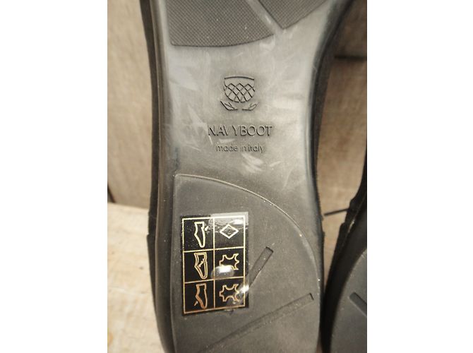 Autre Marque Zapatos Derby Navyboot Negros de Gamuza - vista 8