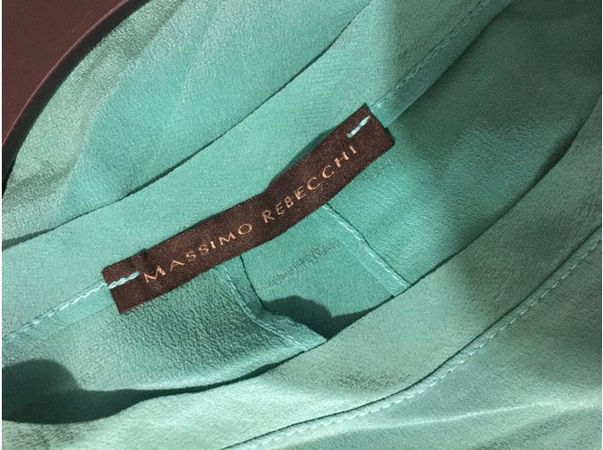 Massimo Rebecchi Top turquesa de seda Azul - vista 3