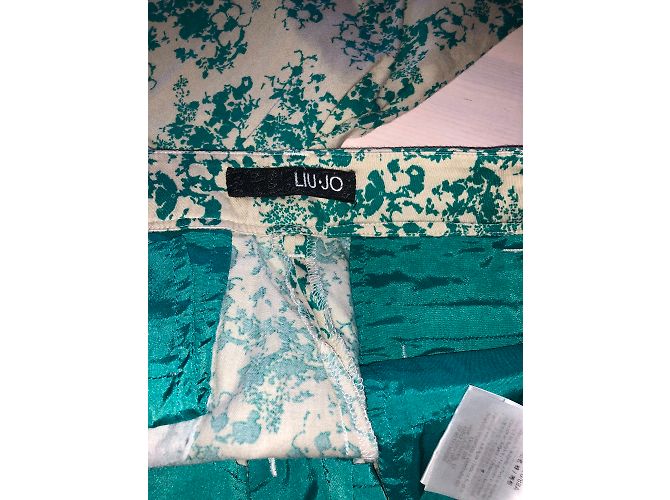 Liu.Jo Multicolor Printed Pants with Belt Mustard - view 3