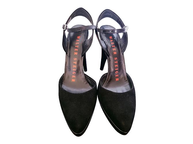 Décolleté Walter Steiger Salome in vernice e scamosciato nero - vista 2