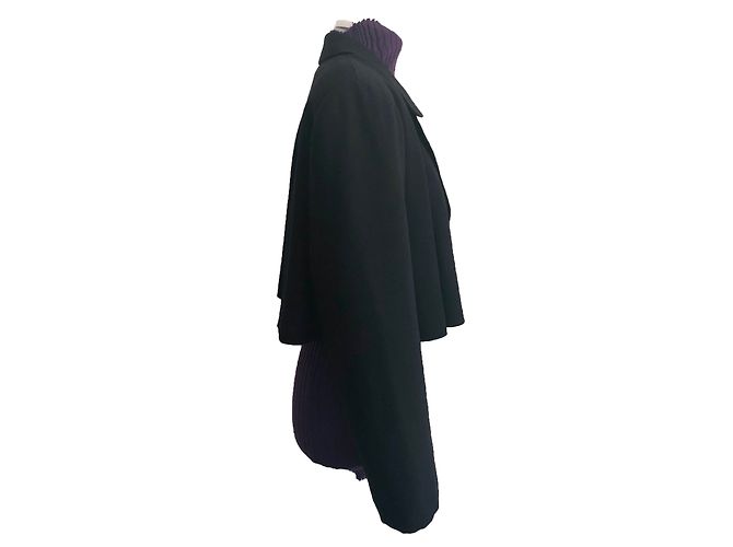 Autre Marque Black Wool Crepe Flared Short Jacket - view 2