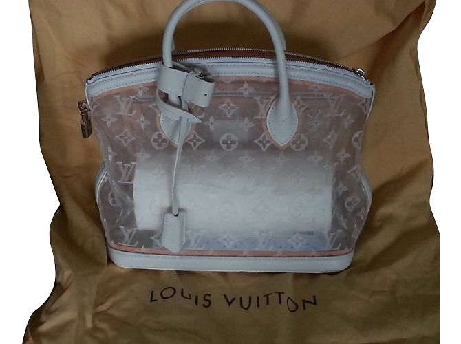 Louis Vuitton Alma Borsa Monogramma Bianca Trasparente Bianco - vista 2