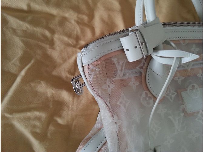 Louis Vuitton Alma Borsa Monogramma Bianca Trasparente Bianco - vista 4