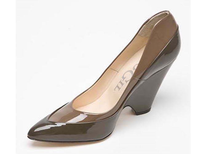 Paco Gil Combo Lackleder Pumps Taupe Größe 38 Khaki - Ansicht 2