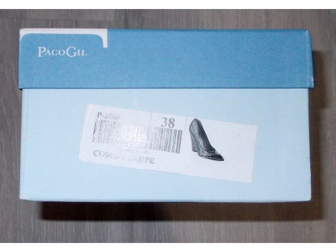 Paco Gil Combo Lackleder Pumps Taupe Größe 38 Khaki - Ansicht 8
