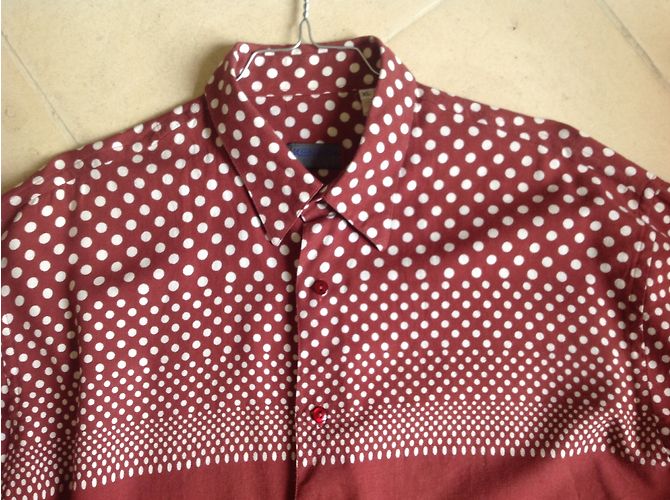 Camicia Kenzo Bordeaux con pois irregolari cotone XL Bordò - vista 3