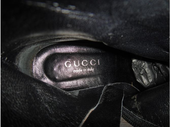 Gucci Black Leather Ankle Boots - view 4