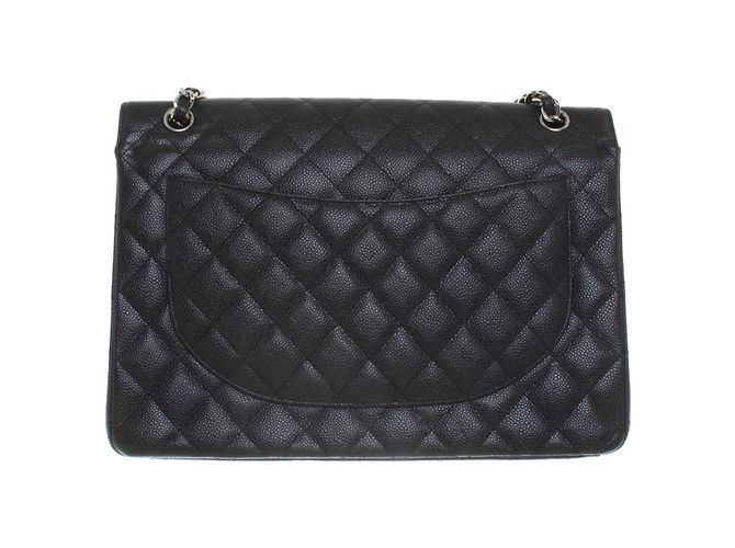 Timeless Chanel Cuero caviar maxi jumbo Negro - vista 2