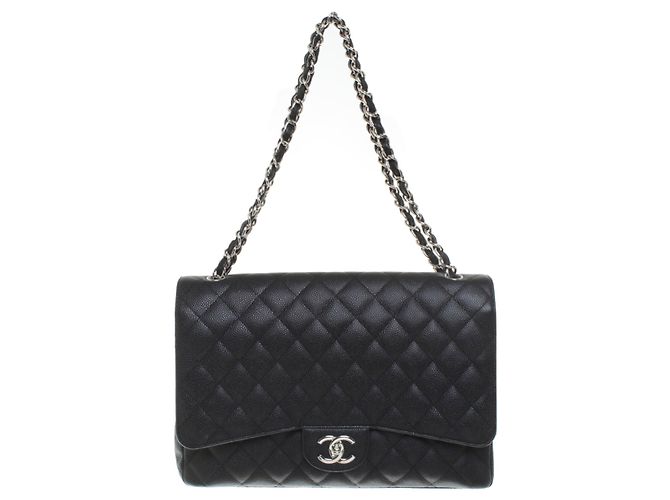 Timeless Chanel Cuero caviar maxi jumbo Negro - vista 3