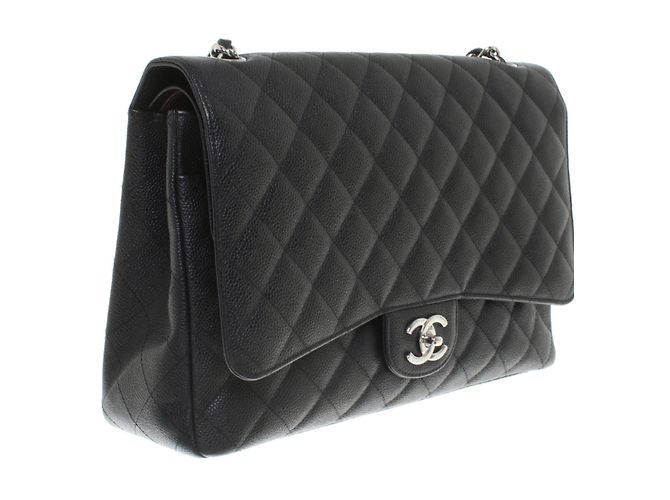 Timeless Chanel Cuero caviar maxi jumbo Negro - vista 4