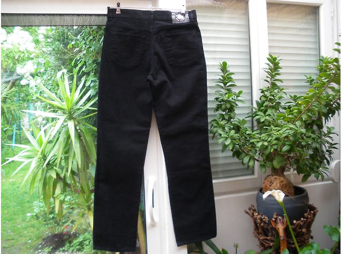 Jeans Versace in cotone nero da uomo - vista 3