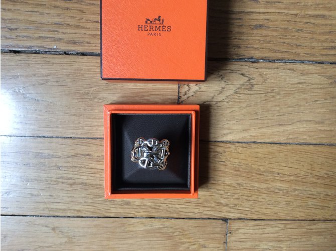 Hermès Bague Chaîne d’Ancre Enchaînée, grand modèle Argent Argenté ref