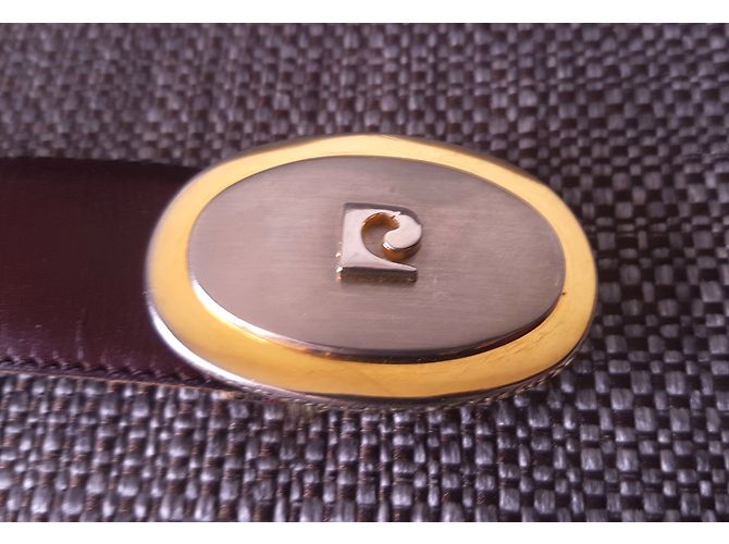 Pierre Cardin Gürtel aus Leder Burgund Bordeaux - Ansicht 2