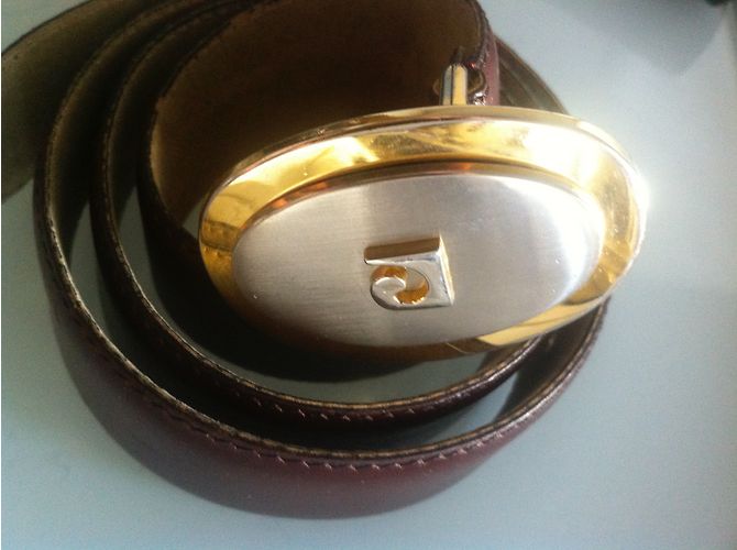 Pierre Cardin Gürtel aus Leder Burgund Bordeaux - Ansicht 3