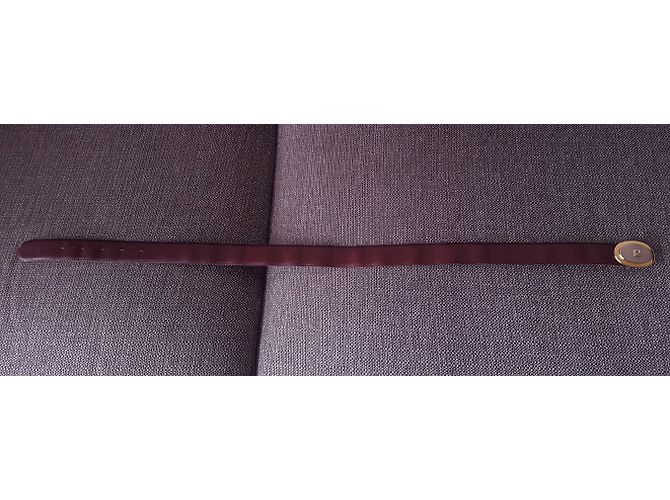 Pierre Cardin Gürtel aus Leder Burgund Bordeaux - Ansicht 5