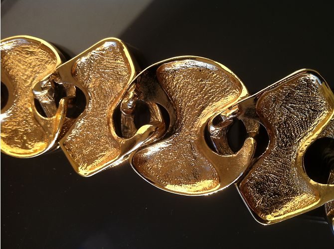 Bracciale Paco Rabanne articolato in metallo dorato D'oro - vista 6