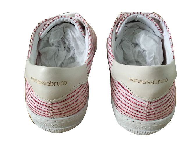 Sneakers Vanessa Bruno a Righe Rosse e Bianche Taglia 38 Rosso - vista 2