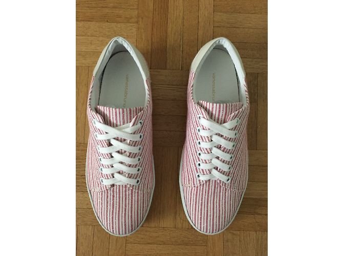 Sneakers Vanessa Bruno a Righe Rosse e Bianche Taglia 38 Rosso - vista 4