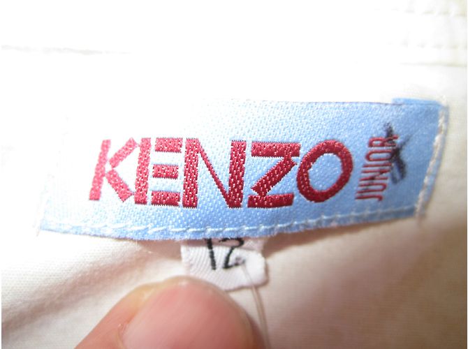Kenzo Kleid Baumwolle Creme 11-12 Jahre - Ansicht 3