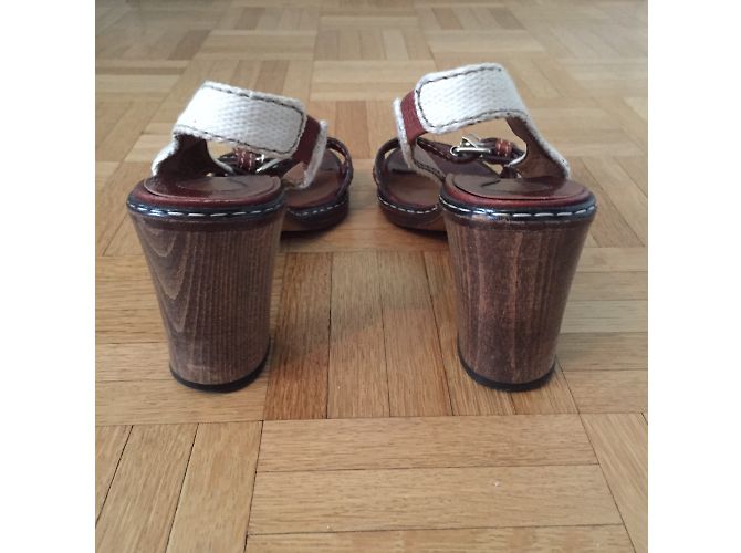 Sandali Chloé in pelle e legno 37 - vista 3