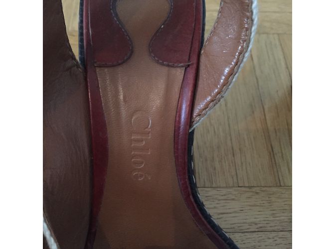 Sandali Chloé in pelle e legno 37 - vista 5