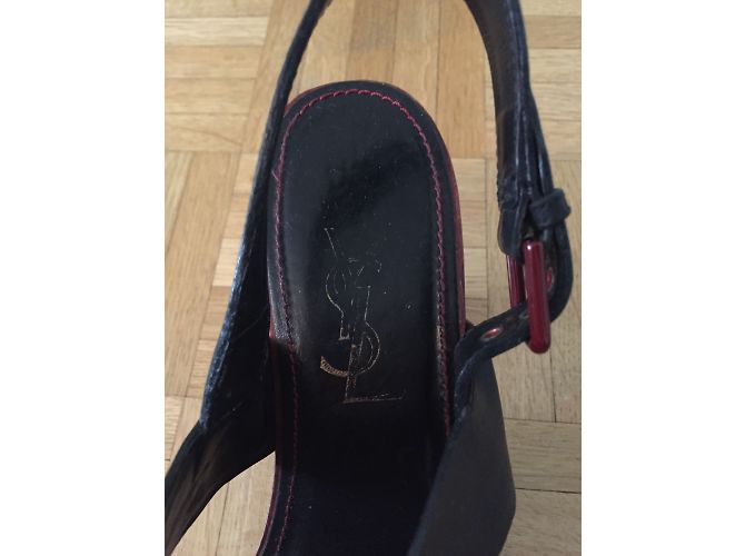 Sandali Yves Saint Laurent in pelle nera Nero - vista 3