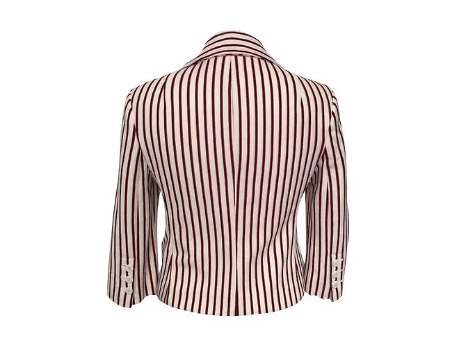 Blazer corto Patrizia Pepe de algodón blanco rojo azul Roja - vista 2