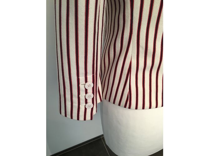 Blazer corto Patrizia Pepe de algodón blanco rojo azul Roja - vista 4