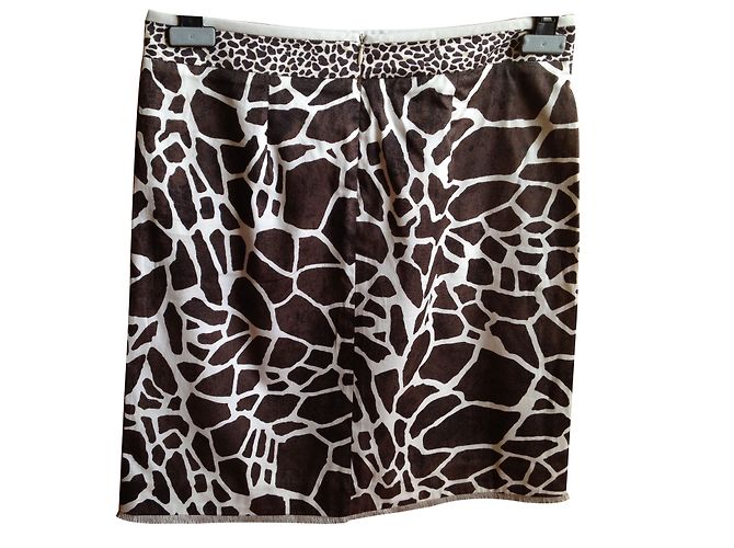 Minifalda Max Mara estampado jirafa marrón oscuro - vista 2