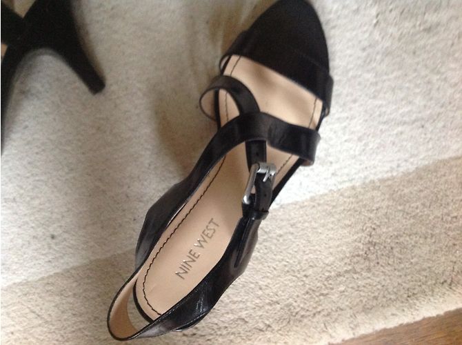 Sandali Nine West in pelle nera taglia 38 Nero - vista 4