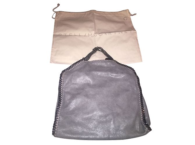 Stella Mc Cartney Borsa Stella McCartney Falabella Grigia in Camoscio Grigio - vista 2