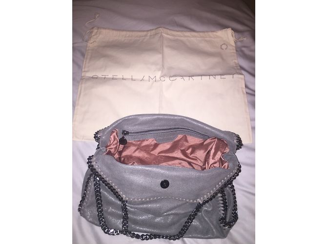 Stella Mc Cartney Borsa Stella McCartney Falabella Grigia in Camoscio Grigio - vista 3