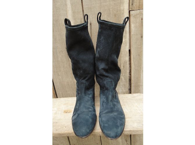 Stivaletti Sartore Blu Navy in Scamosciato - vista 4