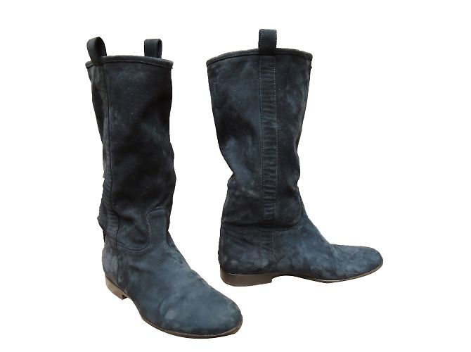 Stivaletti Sartore Blu Notte in Scamosciato Blu navy - vista 2