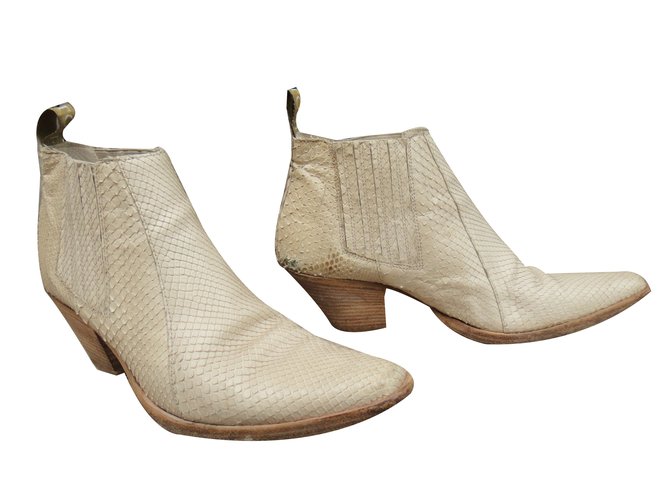 Botas Sartore em Python Bege - vista 2