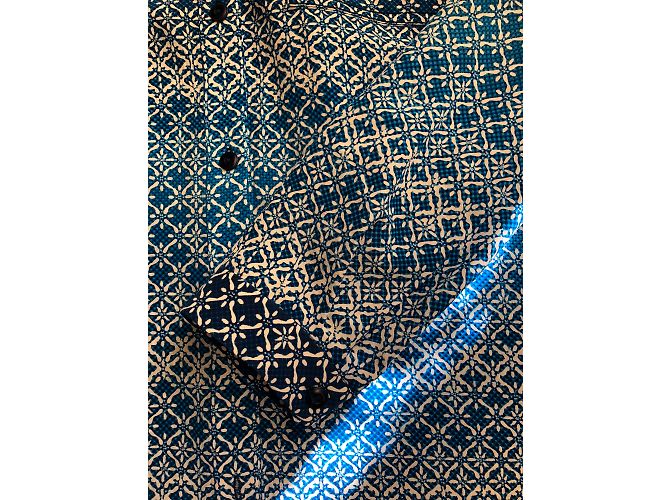Camicetta Diane Von Furstenberg in seta blu - vista 6