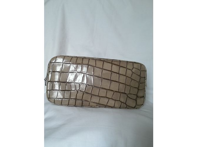 Borsa a mano Sonia Rykiel in pelle croco beige - vista 3