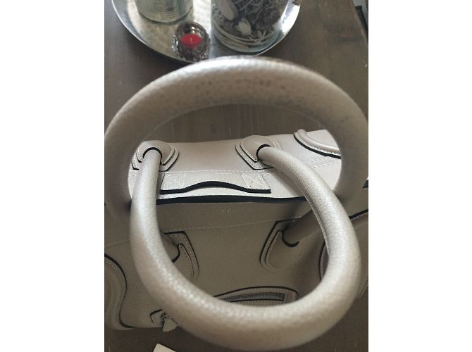 Borsa a mano Céline in pelle beige - vista 2