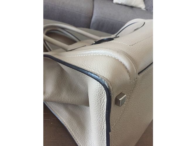 Borsa a mano Céline in pelle beige - vista 4