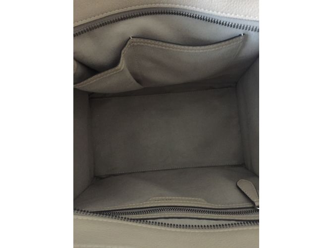 Borsa a mano Céline in pelle beige - vista 7