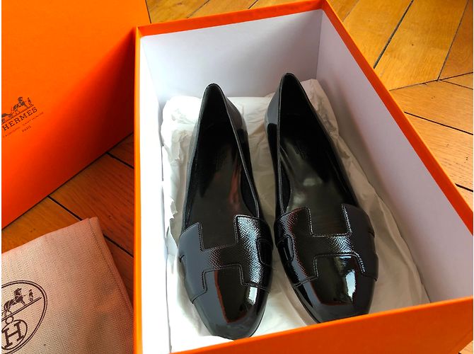 Hermès Schöne Ballerinas Schwarz - Ansicht 3