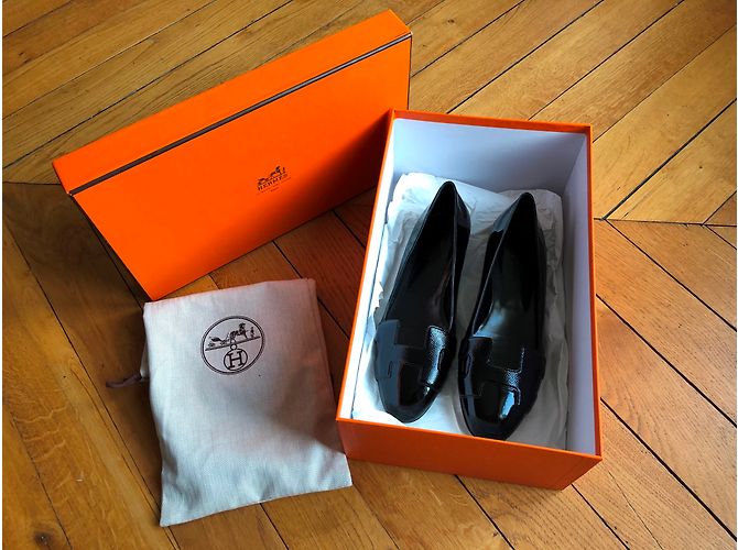 Hermès Schöne Ballerinas Schwarz - Ansicht 8