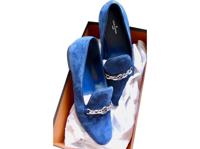 Louis Vuitton Mokassins Blau Marineblau - Ansicht 2