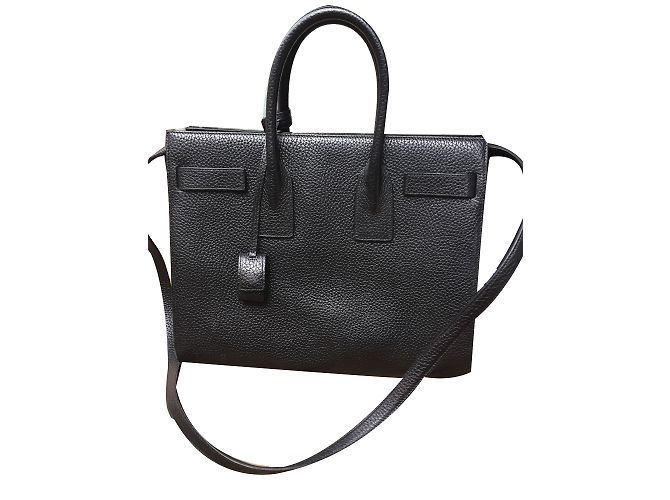 Saint Laurent Borsa in pelle nera Nero - vista 2