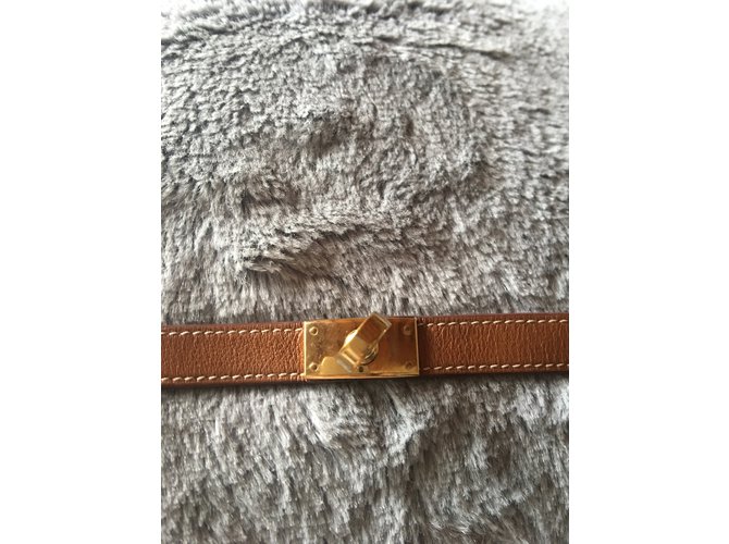 Hermès Bracciale Kelly doppio tour Caramello - vista 4