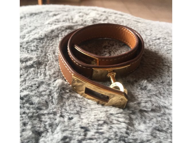 Hermès Bracciale Kelly doppio tour Caramello - vista 9