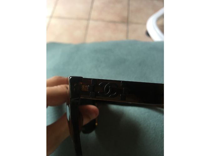 Gafas de sol Chanel marrón oscuro plástico - vista 6