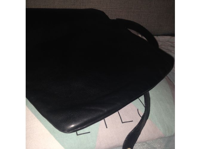 Clutch Lancel in pelle nera Nero - vista 8
