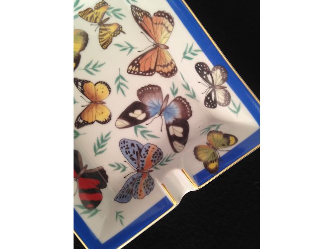 Cendrier Hermès Motif Papillon Bordure Dorée Multicolore - vue 2
