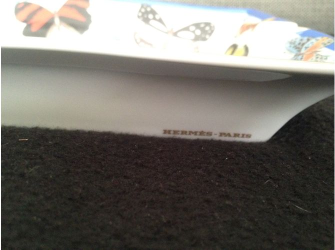 Cendrier Hermès Motif Papillon Bordure Dorée Multicolore - vue 5